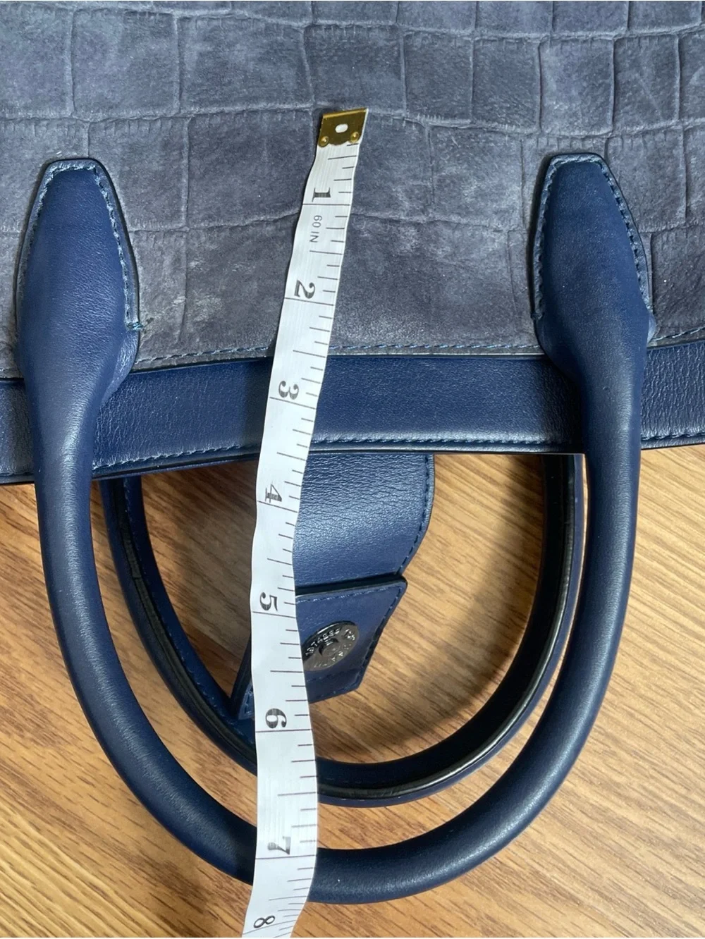 Diane Von Furstenberg DVF 440 Gallery Viviana Leather Handle Bag Dark Night